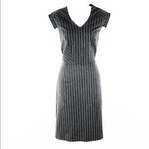 Antonio Melani charcoal gray pinstripe dress